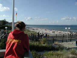 Doreen bewacht den Badestrand